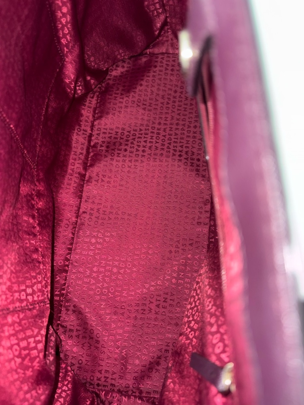 Kate Spade Laurel Way Ari Large Tote Purple Saffiano Leather - Picture 13 of 16